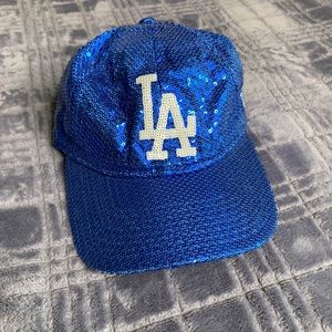 Sequin Dodgers baseball cap